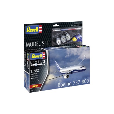 KIT CON PINTURAS BOEING 737-800 REVELL 63809 ESCALA 1/288