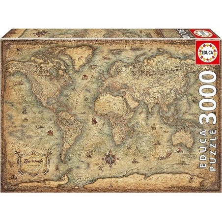 PUZZLE MAPAMUNDI 3000 PIEZAS EDUCA 19567