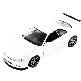 NISSAN SKYLINE GT-R (R34) BLANCO 1999 WELLY 24108 ESCALA 1/24