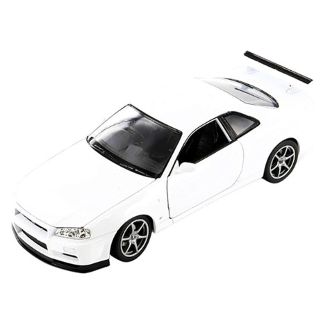 NISSAN SKYLINE GT-R (R34) BLANCO 1999 WELLY 24108 ESCALA 1/24