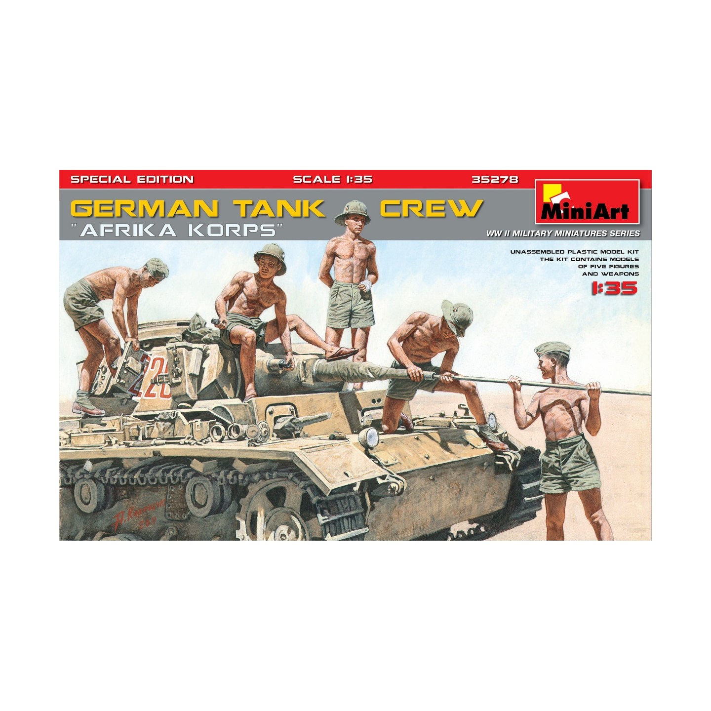 TANQUISTAS ALEMANES AFRIKA KORPS MINIART 35278 ESCALA 1/35