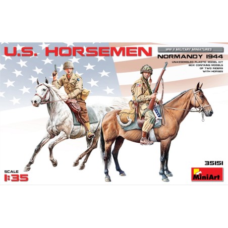 2 JINETES AMERICANOS BATALLA DE NORMANDIA 1944 MINIART 035151 ESCALA 1/35