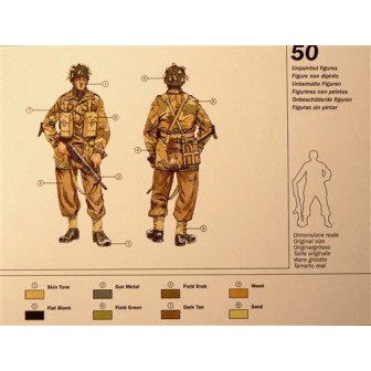 50 PARACAIDISTAS BRITANICOS ITALERI 6034 ESCALA 1/72
