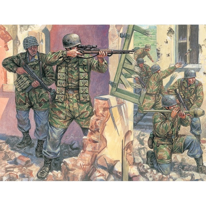 50 PARACAIDISTAS ALEMANES ITALERI 6045 ESCALA 1/72