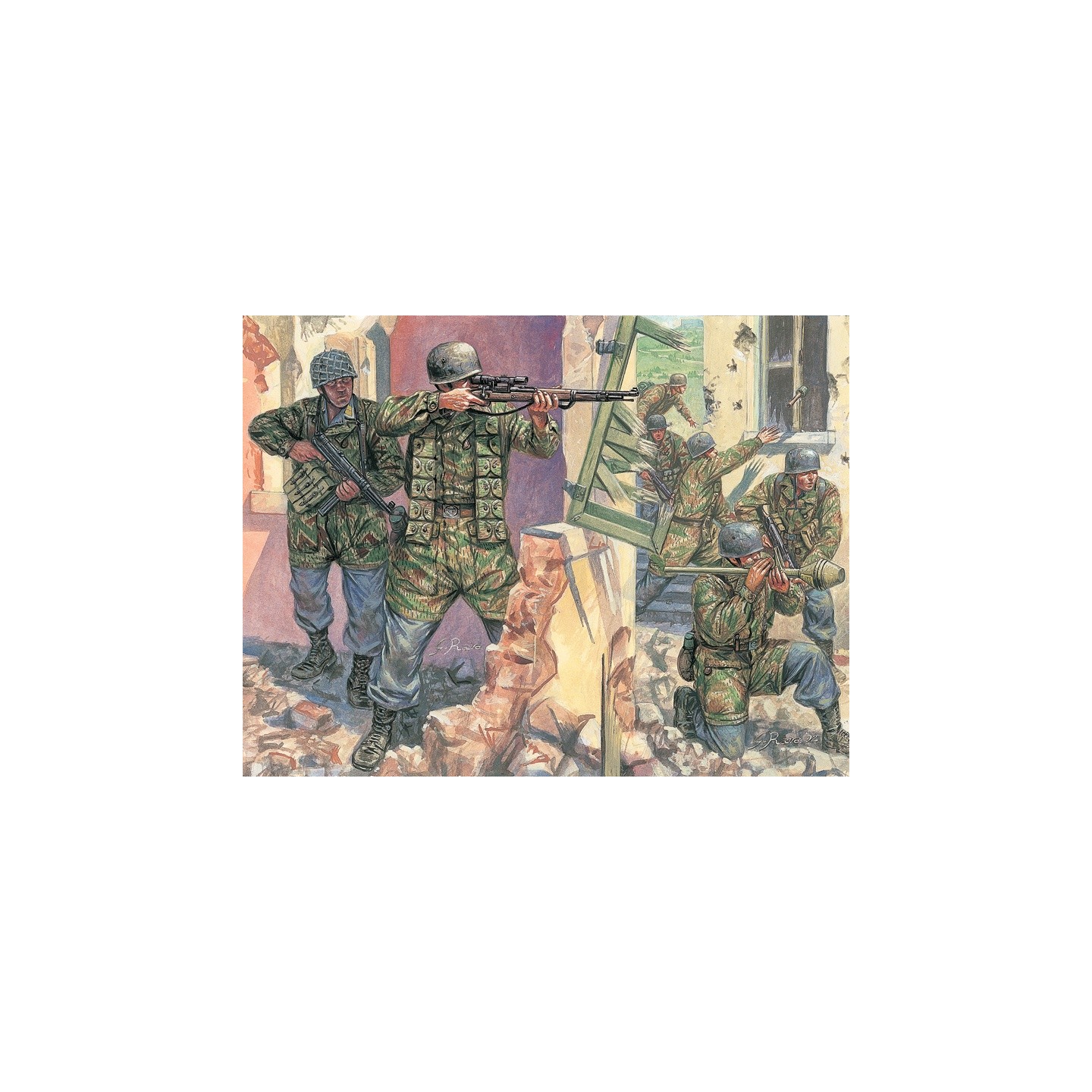 50 PARACAIDISTAS ALEMANES ITALERI 6045 ESCALA 1/72