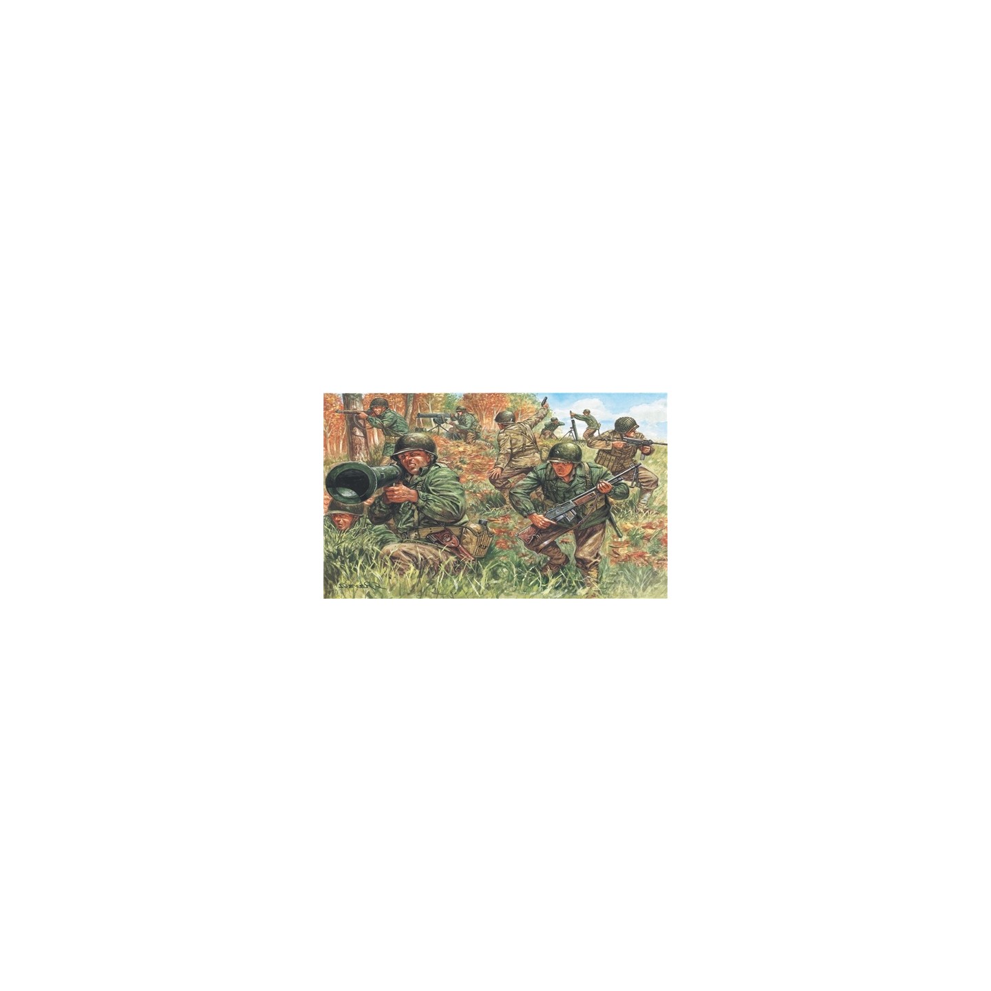 50 SOLDADOS INFANTERIA AMERICANA ITALERI 6046 ESCALA 1/72