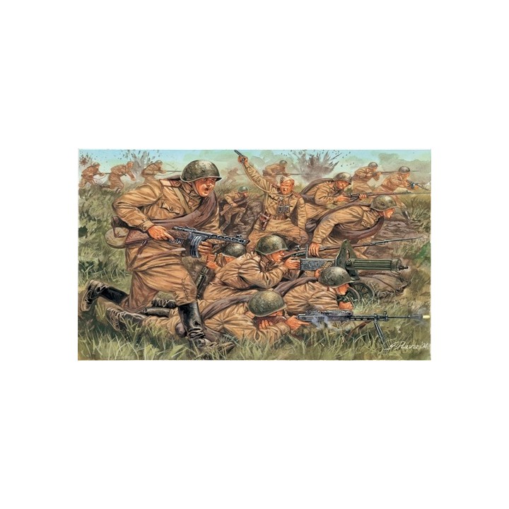 46 SOLDADOS INFANTERIA RUSA ITALERI 6057 ESCALA 1/72