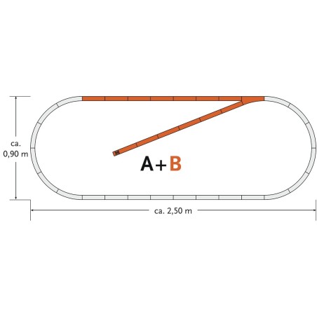 SET VIAS B ROCO 61101 ESCALA H0