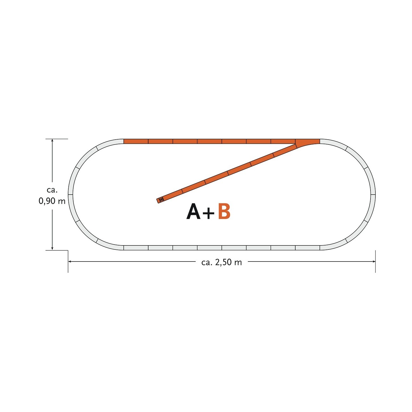 SET VIAS B ROCO 61101 ESCALA H0