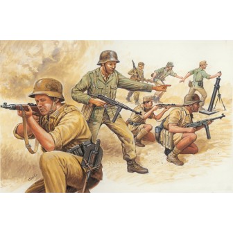 50 ALEMANES AFRIKA KORPS WWII ITALERI 6076 ESCALA 1/72