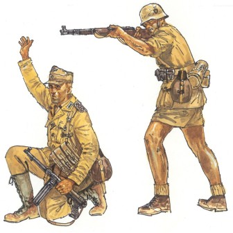 50 ALEMANES AFRIKA KORPS WWII ITALERI 6076 ESCALA 1/72