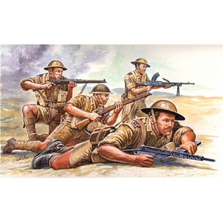 50 SOLDADOS OCTAVO EJERCITO BRITANICO ITALERI 6077 ESCALA 1/72