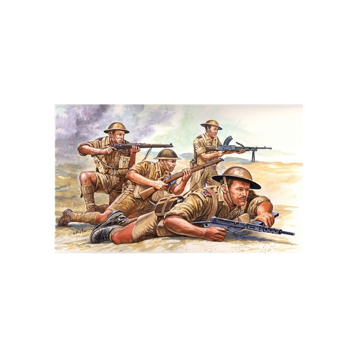50 SOLDADOS OCTAVO EJERCITO BRITANICO ITALERI 6077 ESCALA 1/72
