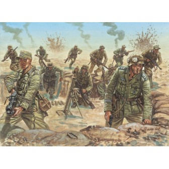 48 SOLDADOS ALEMANES AFRIKA KORPS ITALERI 6099 ESCALA 1/72