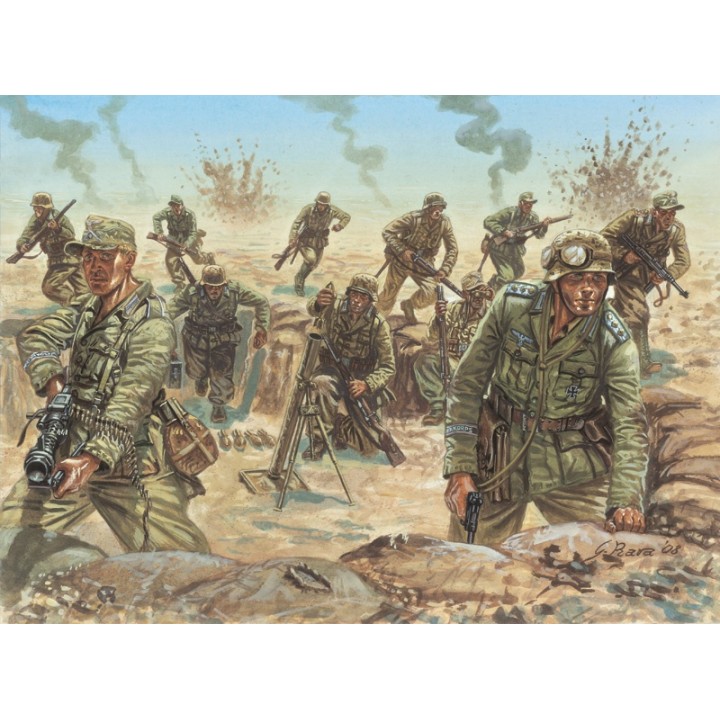 48 SOLDADOS ALEMANES AFRIKA KORPS ITALERI 6099 ESCALA 1/72