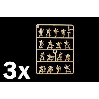 48 SOLDADOS ALEMANES AFRIKA KORPS ITALERI 6099 ESCALA 1/72
