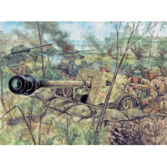 CAÑON ANTI TANQUE ALEMAN PAK 40 ITALERI 6096 ESCALA 1/72