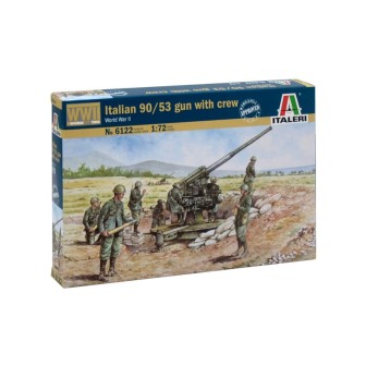 CAÑON 90/53 ITALIANO CON 8 FIGURAS ITALERI 6122 ESCALA 1/72