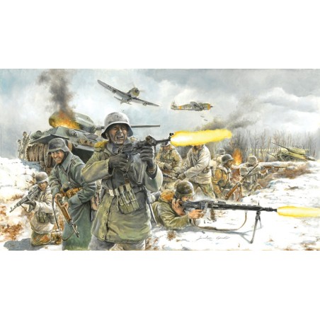 36 SOLDADOS INFANTERIA ALEMANA DE INVIERNO ITALERI 6151 ESCALA 1/72