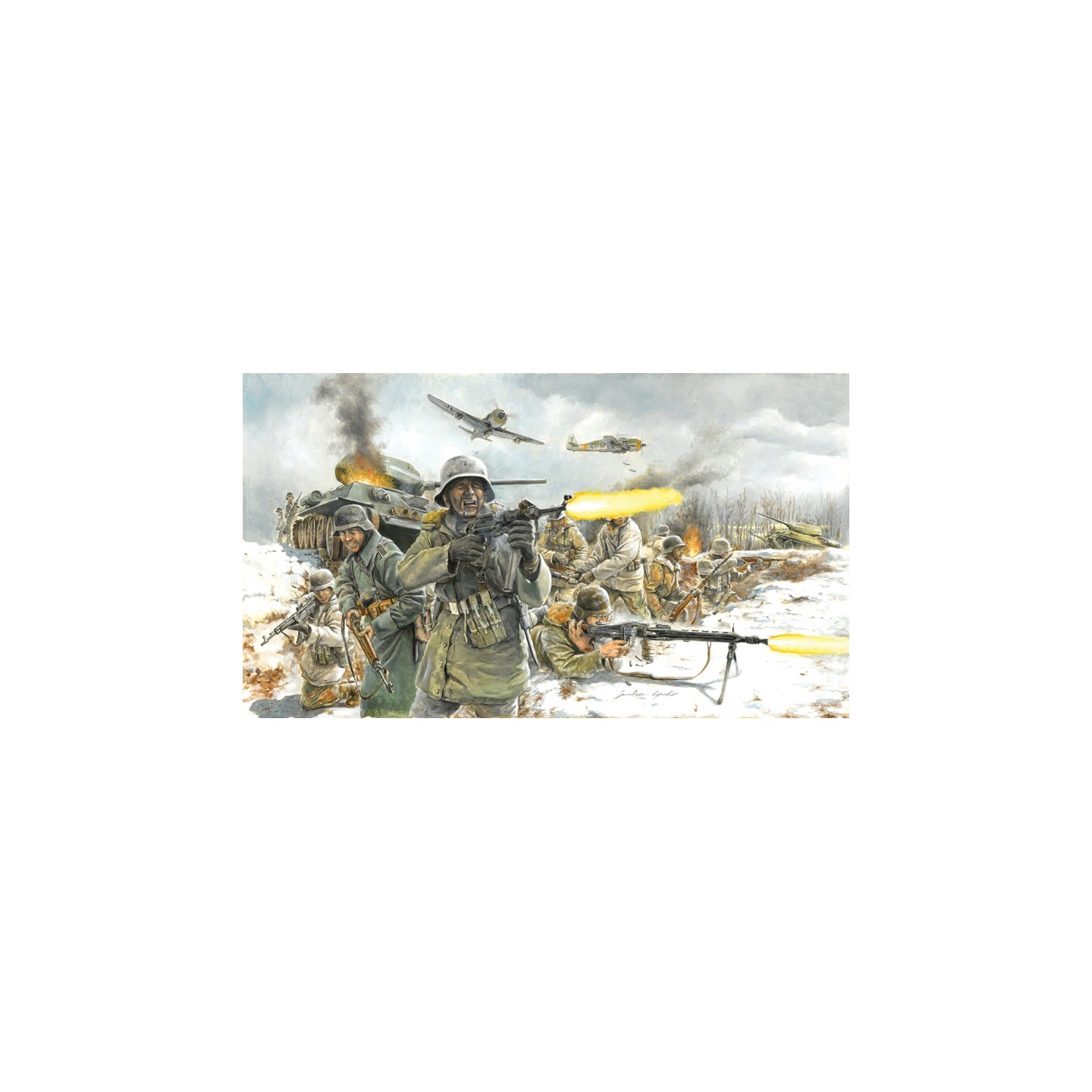 36 SOLDADOS INFANTERIA ALEMANA DE INVIERNO ITALERI 6151 ESCALA 1/72