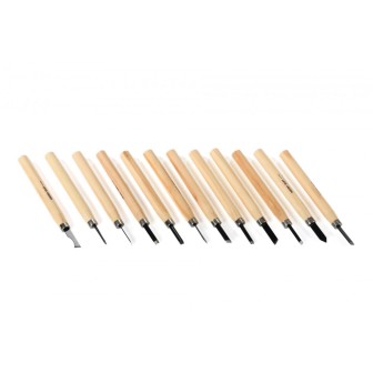 PACK 12 ESCALPELOS PARA TRABAJAR MADERA AMATI 7451