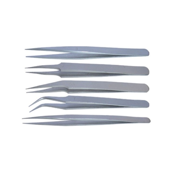 JUEGO DE 5 PINZAS ACERO INOXIDABLE DISMOER 15045
