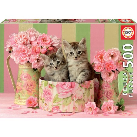PUZZLE GATITOS CON ROSAS 500 EDUCA 17960