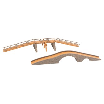 2 PUENTES PEQUEÑOS PEATONALES FALLER 120526 ESCALA H0