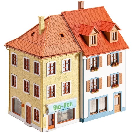 2 EDIFICIOS CON COMERCIOS FALLER 130496 ESCAL H0