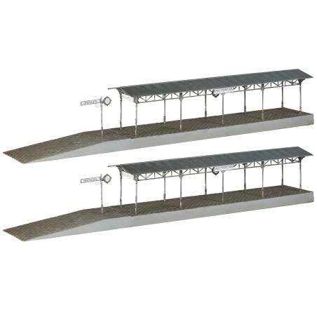 2 ANDENES CUBIERTOS DE 35,8cm FALLER 120204 ESCALA H0