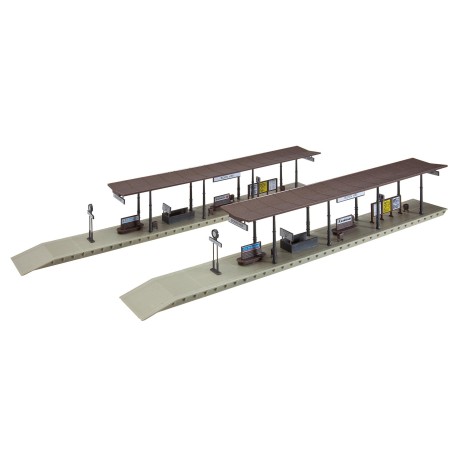 2 ANDENES CUBIERTOS DE 47,7cm FALLER 120191 ESCALA H0