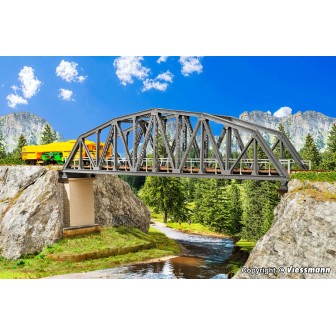 PUENTE DE ACERO RECTO 46cm KIBRI 39700 ESCALA H0