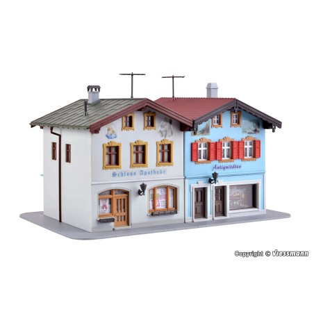 2 EDIFICIOS DE PUEBLO CON COMERCIO KIBRI 38821 ESCALA H0