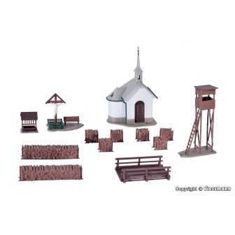 CAPILLA CON ACCESORIOS KIBRI 39780 ESCALA H0
