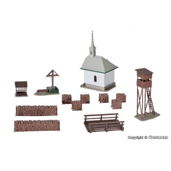 CAPILLA CON ACCESORIOS KIBRI 39780 ESCALA H0