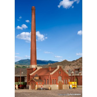 FABRICA CON CHIMENEA KIBRI 39821 ESCALA H0