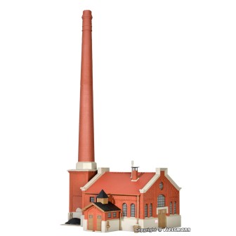 FABRICA CON CHIMENEA KIBRI 39821 ESCALA H0