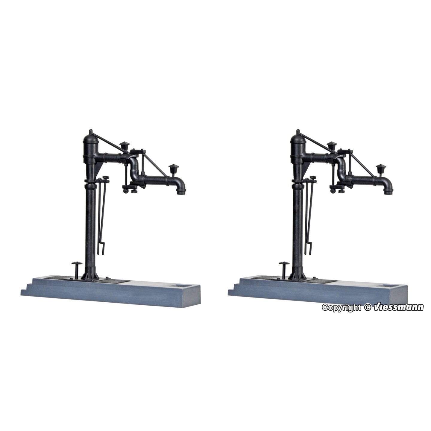 2 GRIFOS DE AGUA PARA LOCOMOTORAS DE VAPOR KIBRI 39422 ESCALA H0