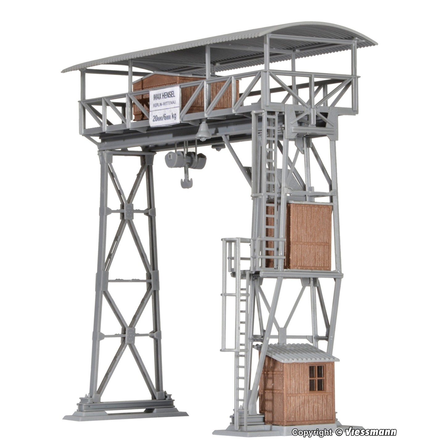 GRUA DE CARGA PARA VAGONES DE MERCANCIA KIBRI 39316 ESCALA H0