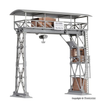 GRUA DE CARGA PARA VAGONES DE MERCANCIA KIBRI 39316 ESCALA H0