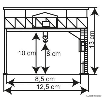 GRUA DE CARGA PARA VAGONES DE MERCANCIA KIBRI 39316 ESCALA H0