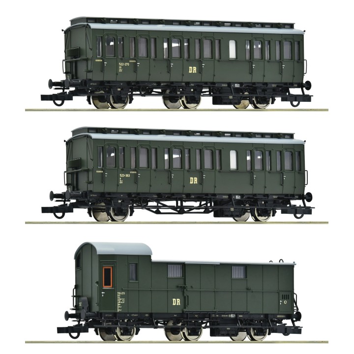 SET 3 COCHES PASAJEROS ROCO 6200130 ESCALA H0