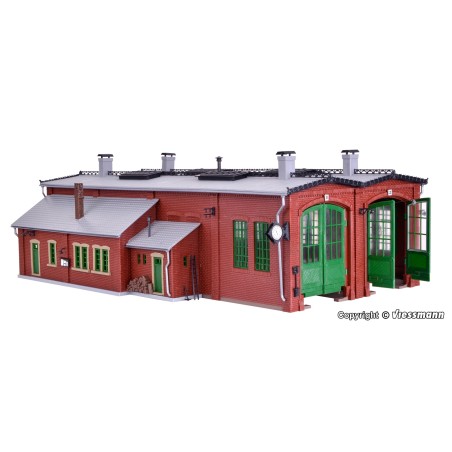 DEPOSITO PARA 2 LOCOMOTRAS CON TALLER VOLLMER 45752 ESCALA H0