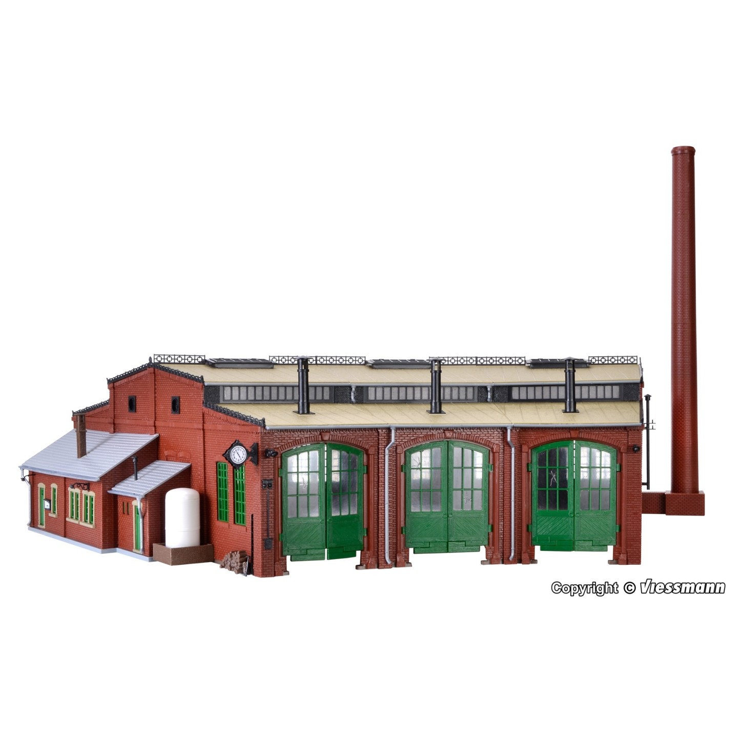 DEPOSITO PARA 3 LOCOMOTORAS CON TALLER VOLLMER 45754 ESCALA H0