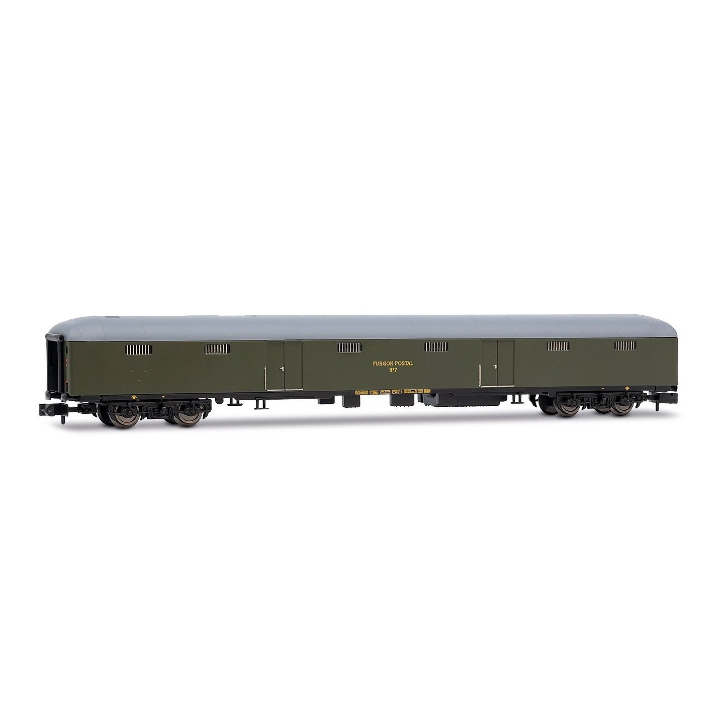 FURGON POSTAL DGCT-7 RENFE VERDE OLIVA ARNOLD HN4505 ESCALA N