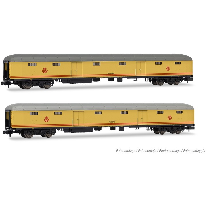 SET 2 FURGONES POSTALES DE CORREOS DGCT AMARILLOS ARNOLD HN4506 ESCALA N