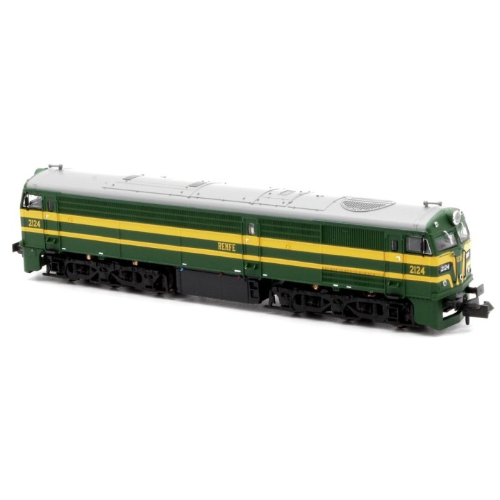LOCOMOTORA 2124 RENFE VERDE/AMARILLO MFTRAIN N13230 ESCALA N