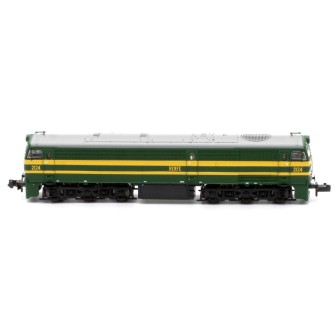 LOCOMOTORA 2124 RENFE VERDE/AMARILLO MFTRAIN N13230 ESCALA N