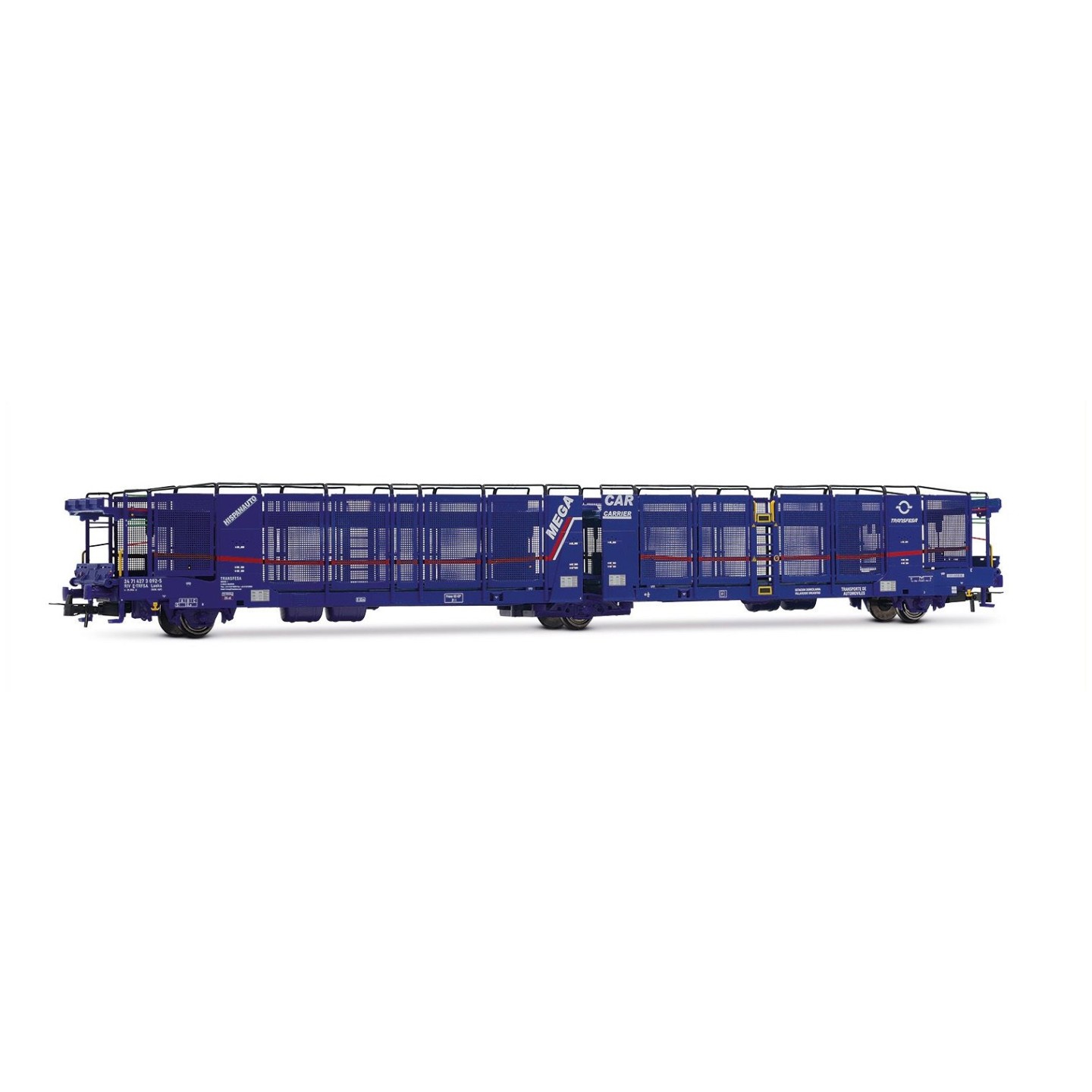 VAGON PORTACOCHES TRANSFESA/HISPANAUTO ELECTROTREN HE6085 ESCALA H0