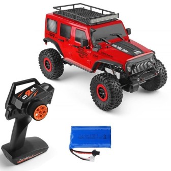 JEEP CRAWLER ROJO 2 MOTORES 15 Km/h WLTOYS 104311 ESCALA 1/10